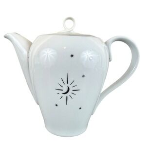 VTG RARE Aristocrat Arita Yaki MCM 1950 Moon and‎ Stars Design Teapot and Lid